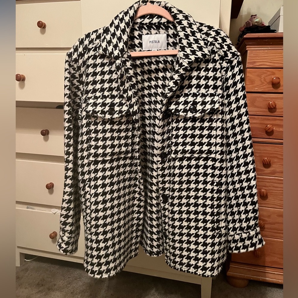 New pistola houndstooth shirt jacket